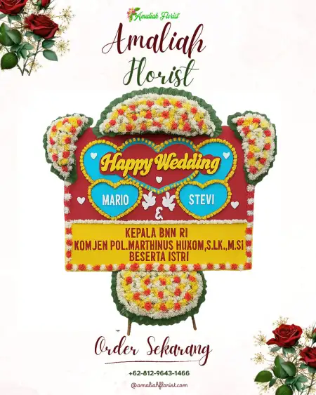 Papan Bunga Pernikahan Sokowaten